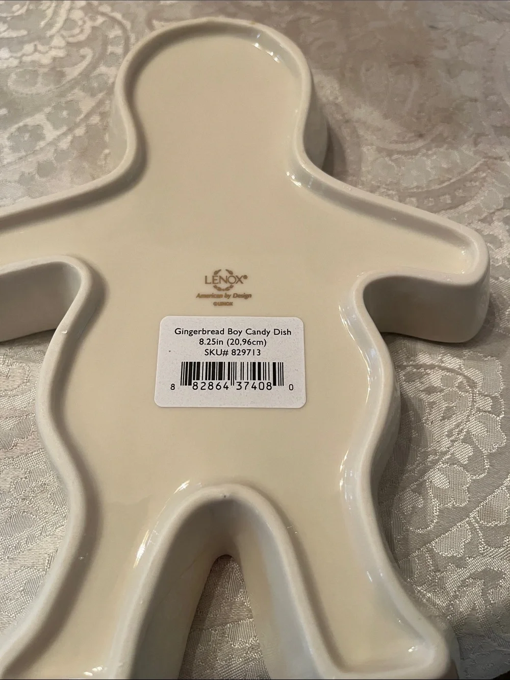 NWT Lenox White Gingerbread Candy-Accent Dish - Holiday Home Decor 8.25 inches